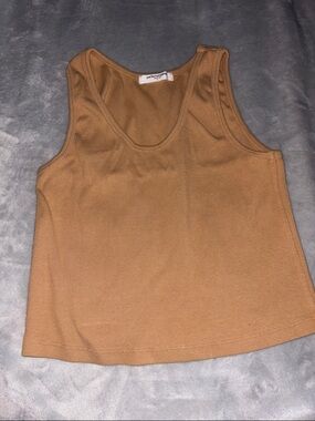 Perfect white tee large Camel Ribbed Tank Top - Women's